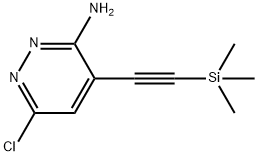 6-氯-4-((三甲基甲硅烷基)乙炔基)哒嗪-3-胺 结构式