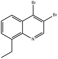 3,4-Dibromo-8-ethylquinoline 结构式