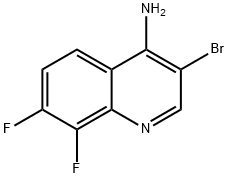 4-Amino-3-bromo-7,8-difluoroquinoline 结构式