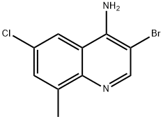 4-Amino-3-bromo-6-chloro-8-methylquinoline 结构式