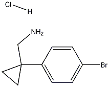 1-[1-(4-溴苯基)环丙基]甲胺盐酸盐 结构式