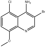 4-Amino-3-bromo-5-chloro-8-methoxyquinoline 结构式