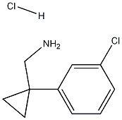 (1-(3-氯苯基)环丙基)甲胺盐酸盐 结构式