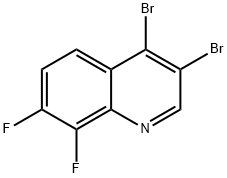 3,4-Dibromo-7,8-difluoroquinoline 结构式