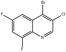 4-Bromo-3-chloro-6,8-difluoroquinoline 结构式