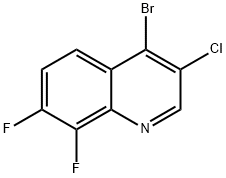 4-Bromo-3-chloro-7,8-difluoroquinoline 结构式