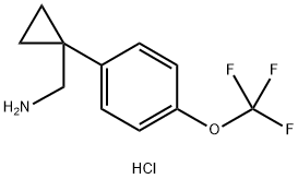 (1-(4-(trifluoromethoxy)phenyl)cyclopropyl)methanamine hydrochloride 结构式