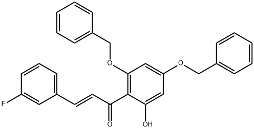 3-(3-氟苯基)-1-[2-羟基-4,6-(二苯甲氧基)苯基]-2-丙烯-1-酮 结构式