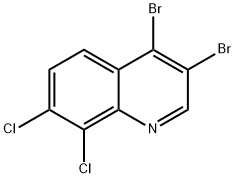 3,4-Dibromo-7,8-dichloroquinoline 结构式