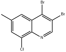 8-Chloro-3,4-dibromo-6-methylquinoline 结构式