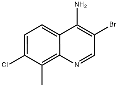 4-Amino-3-bromo-7-chloro-8-methylquinoline 结构式