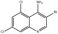 4-Amino-3-bromo-5,7-dichloroquinoline 结构式