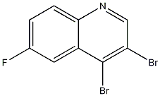 3,4-Dibromo-6-fluoroquinoline 结构式