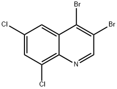 3,4-Dibromo-6,8-dichloroquinoline 结构式