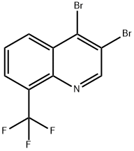 3,4-Dibromo-8-trifluoromethylquinoline 结构式