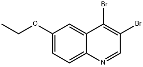 3,4-Dibromo-6-ethoxyquinoline 结构式