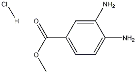 3,4-二氨基苯甲酸甲酯盐酸盐 结构式