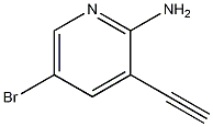 2-氨基-5-溴-3-乙炔基吡啶 结构式