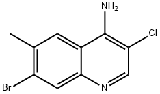 4-Amino-7-bromo-3-chloro-6-methylquinoline 结构式