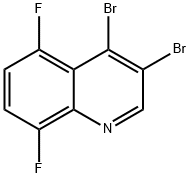 3,4-Dibromo-5,8-difluoroquinoline 结构式