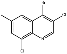 4-Bromo-3,8-dichloro-6-methylquinoline 结构式