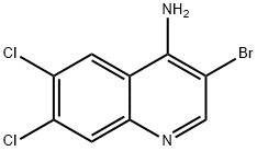 4-Amino-3-bromo-6,7-dichloroquinoline 结构式