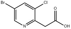 5-Bromo-3-chloropyridine-2-acetic acid 结构式