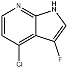 4-氯-3-氟-1H-吡咯并[2,3-B]吡啶 结构式