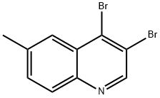 3,4-Dibromo-6-methylquinoline 结构式