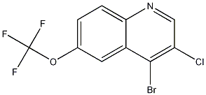 4-Bromo-3-chloro-6-trifluoromethoxyquinoline 结构式