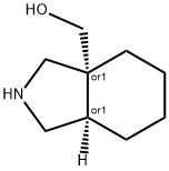 ((3AR,7AR)-八氢-1H-异吲哚-3A-基)甲醇 盐酸盐 结构式