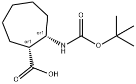 cis-2-Tert-butoxycarbonylamino-cycloheptanecarboxylic acid 结构式