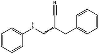 ALPHA-[(苯氨基)亚甲基]苯丙腈 结构式