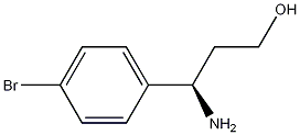 (3R)-3-氨基-3-(4-溴苯基)丙醇 结构式