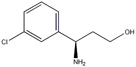 (3R)-3-氨基-3-(3-氯苯基)丙醇 结构式