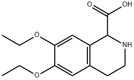 6,7-Diethoxy-1,2,3,4-tetrahydro-isoquinoline-1-carboxylic acid 结构式