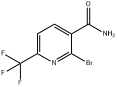 2-溴-6-三氟甲基烟酰胺 结构式