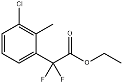 ETHYL 2-(3-CHLORO-2-METHYLPHENYL)-2,2-DIFLUOROACETATE 结构式