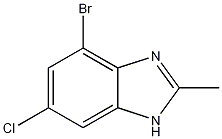 4-BROMO-6-CHLORO-2-METHYLBENZOIMIDAZOLE 结构式