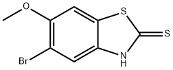 5-BROMO-2-MERCAPTO-6-METHOXYBENZOTHIAZOLE 结构式