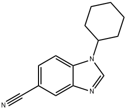 5-CYANO-1-CYCLOHEXYLBENZOIMIDAZOLE 结构式