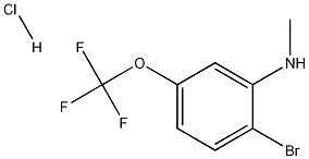 2-BROMO-N-METHYL-5-(TRIFLUOROMETHOXY)ANILINE, HCL 结构式