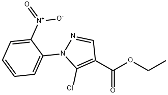 5-氯-1-(2-硝基苯基)-1H-吡唑-4-羧酸乙酯 结构式