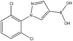 1-(2,6-DICHLOROPHENYL)PYRAZOLE-4-BORONIC ACID 结构式