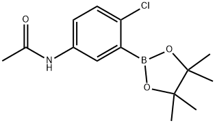 5-ACETAMIDO-2-CHLOROPHENYLBORONIC ACID, PINACOL ESTER 结构式