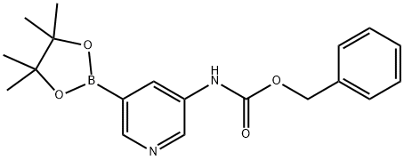 3-(CBZ-氨基)吡啶-5-硼酸频哪醇酯 结构式