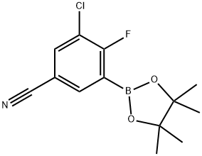 3-CHLORO-5-CYANO-2-FLUOROPHENYLBORONIC ACID, PINACOL ESTER 结构式