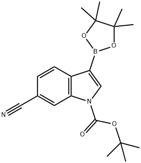 1-BOC-6-CYANOINDOLE-3-BORONIC ACID, PINACOL ESTER 结构式