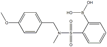 2-(N-(4-METHOXYBENZYL)-N-METHYLSULFAMOYL)PHENYLBORONIC ACID 结构式