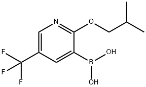 2-ISOBUTOXY-5-(TRIFLUOROMETHYL)PYRIDINE-3-BORONIC ACID 结构式